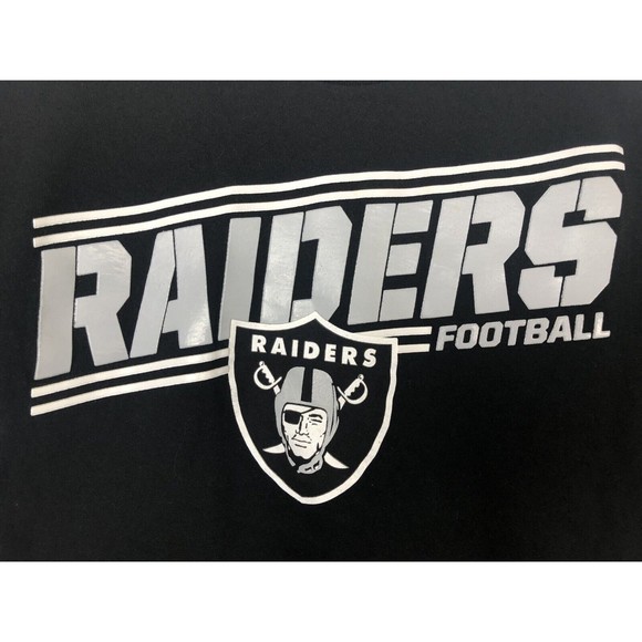 NFL Raiders NFL Team Apparel Men Large Spellout Logo Black  T Shirt - Picture 2 of 6